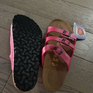 Brand New Red Birkenstock Sandals